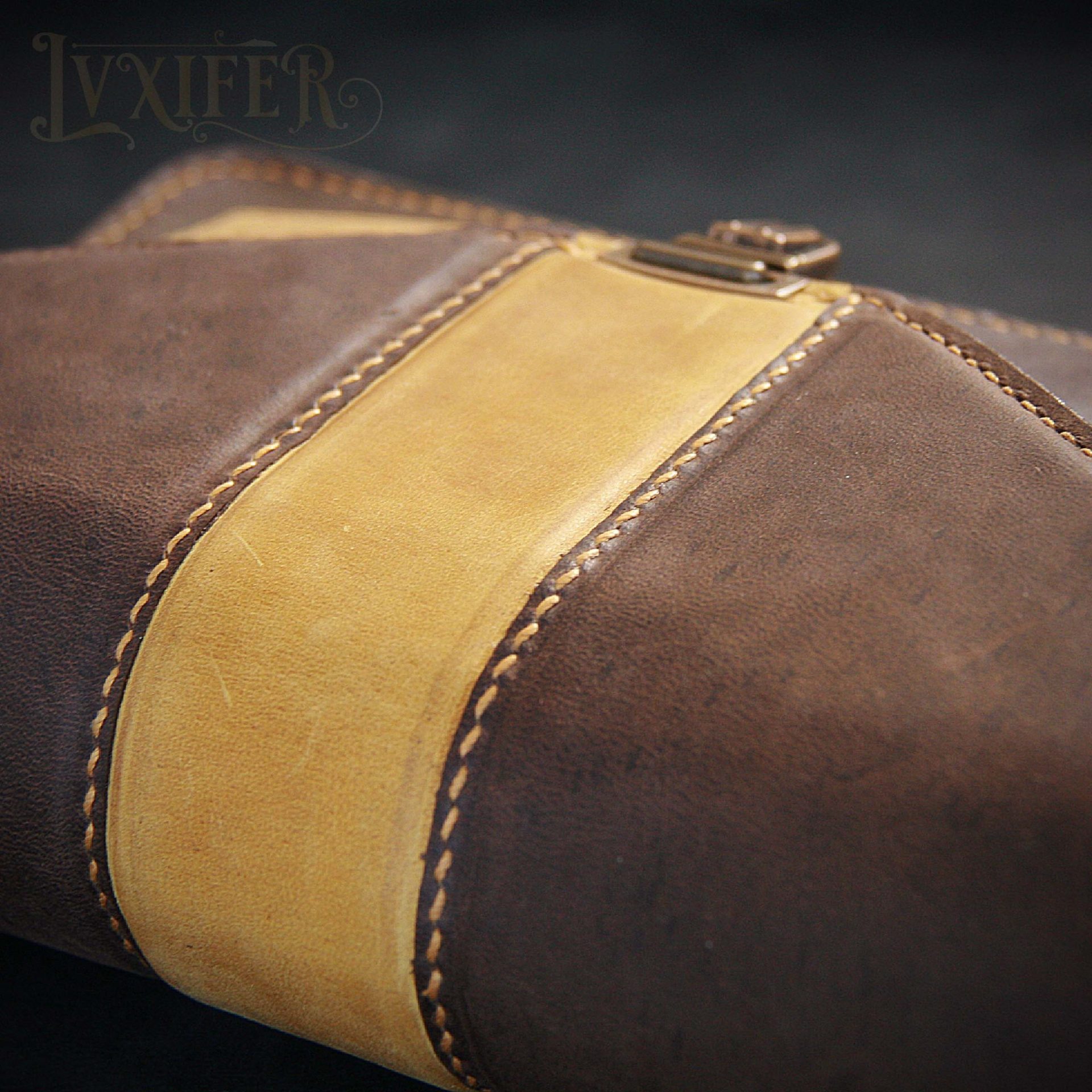 Sac bandoulière marron et jaune – Image 6