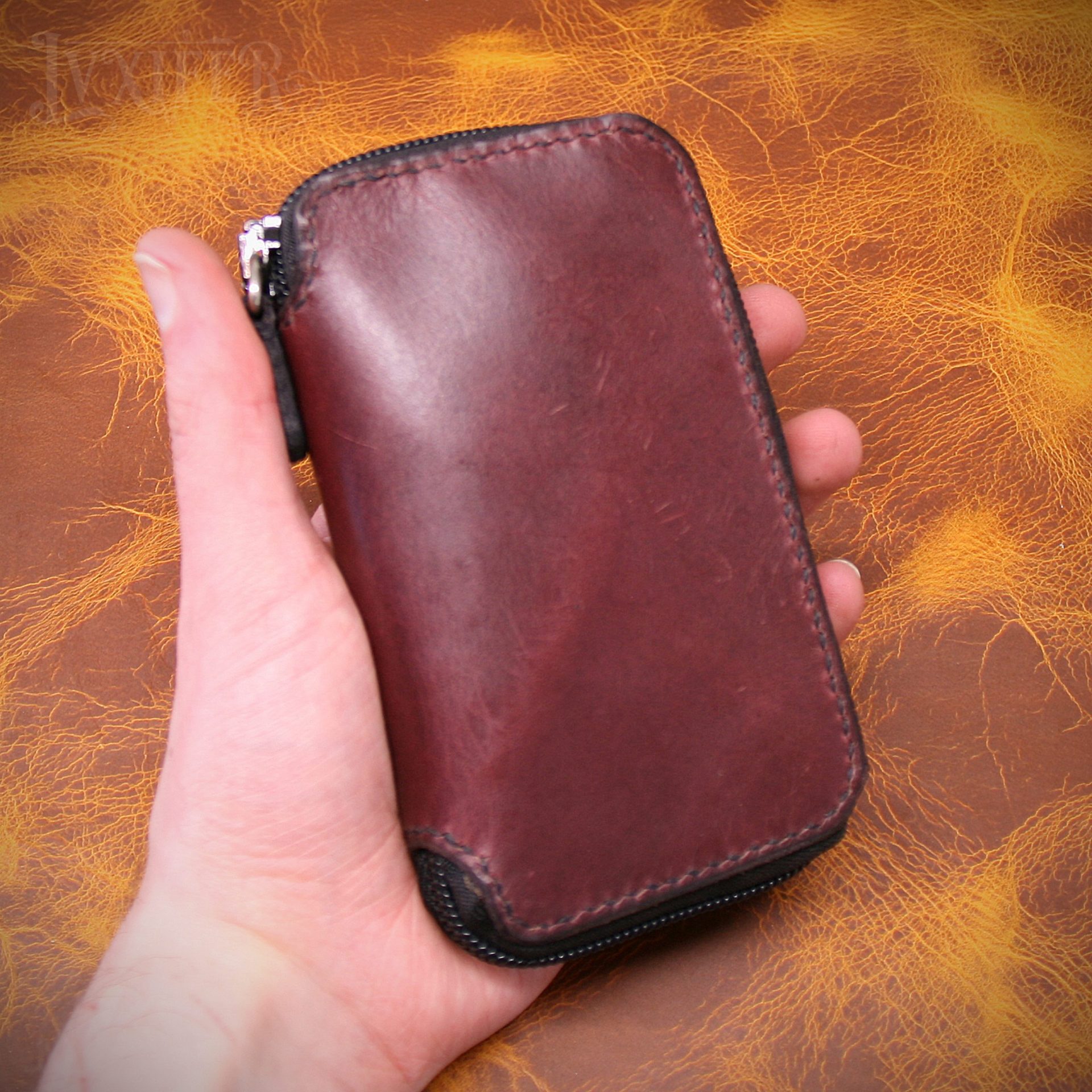 Portefeuille compact violet/pourpre