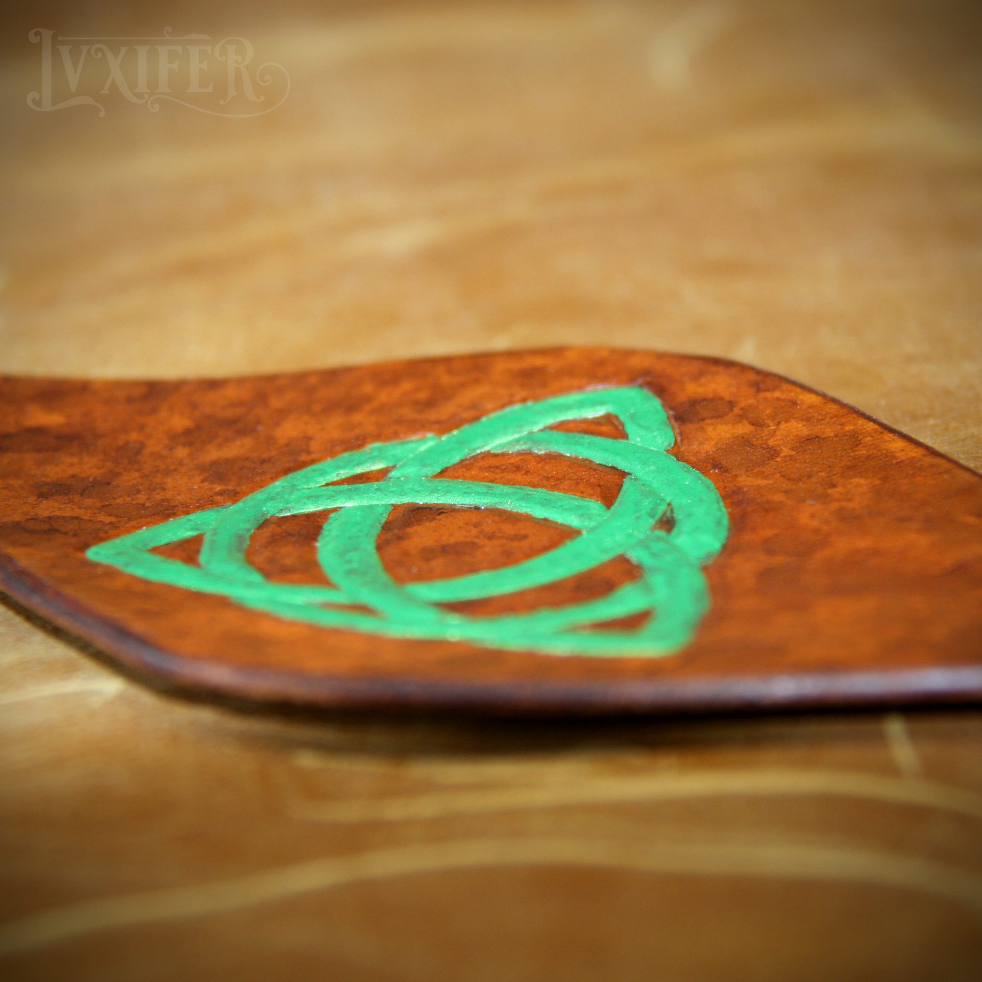 Bracelet Triquetra marron & vert