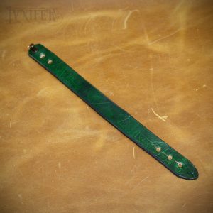 Bracelet feuilles, vert & noir