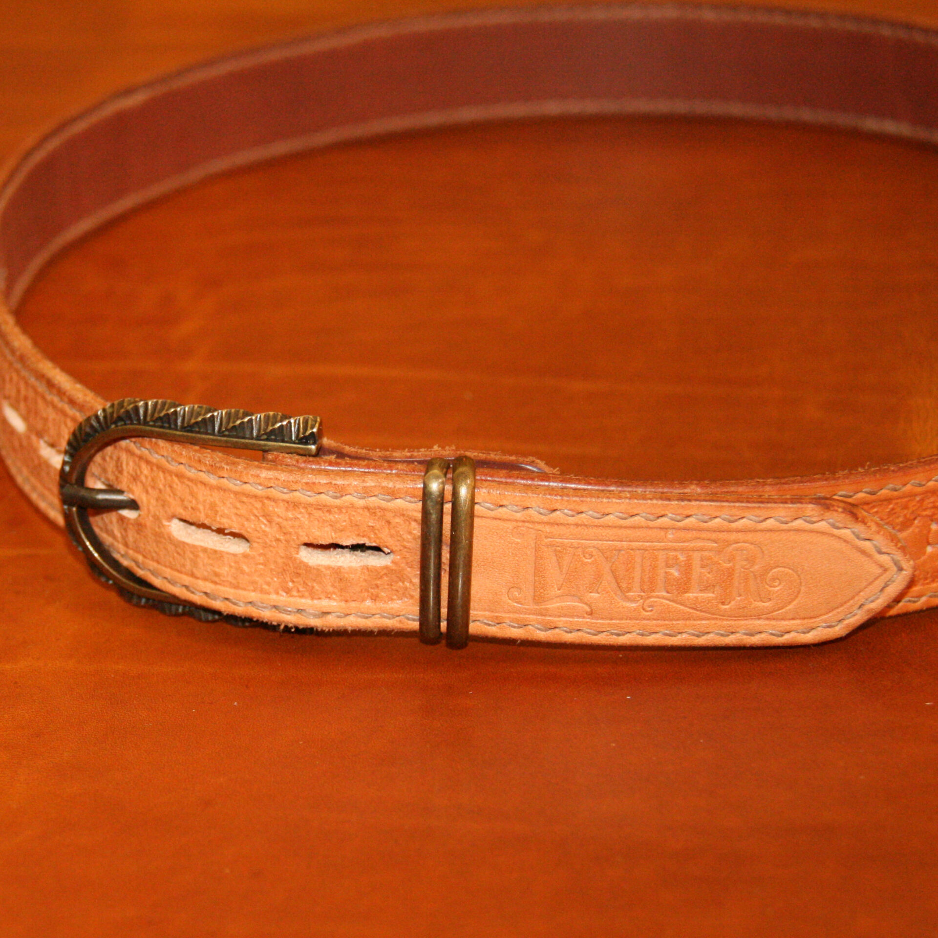 Ceinture à motif, réversible - 3 cm - Tresse naturelle