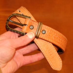 Ceinture à motif, réversible - 3 cm - Tresse naturelle
