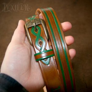 Ceinture à motif - 2,5 cm - Tresse verte