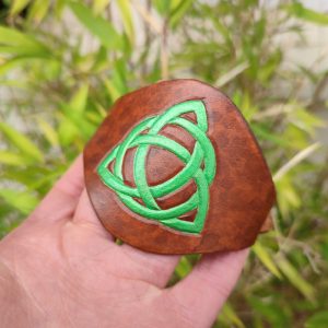 Bracelet Triquetra marron & vert