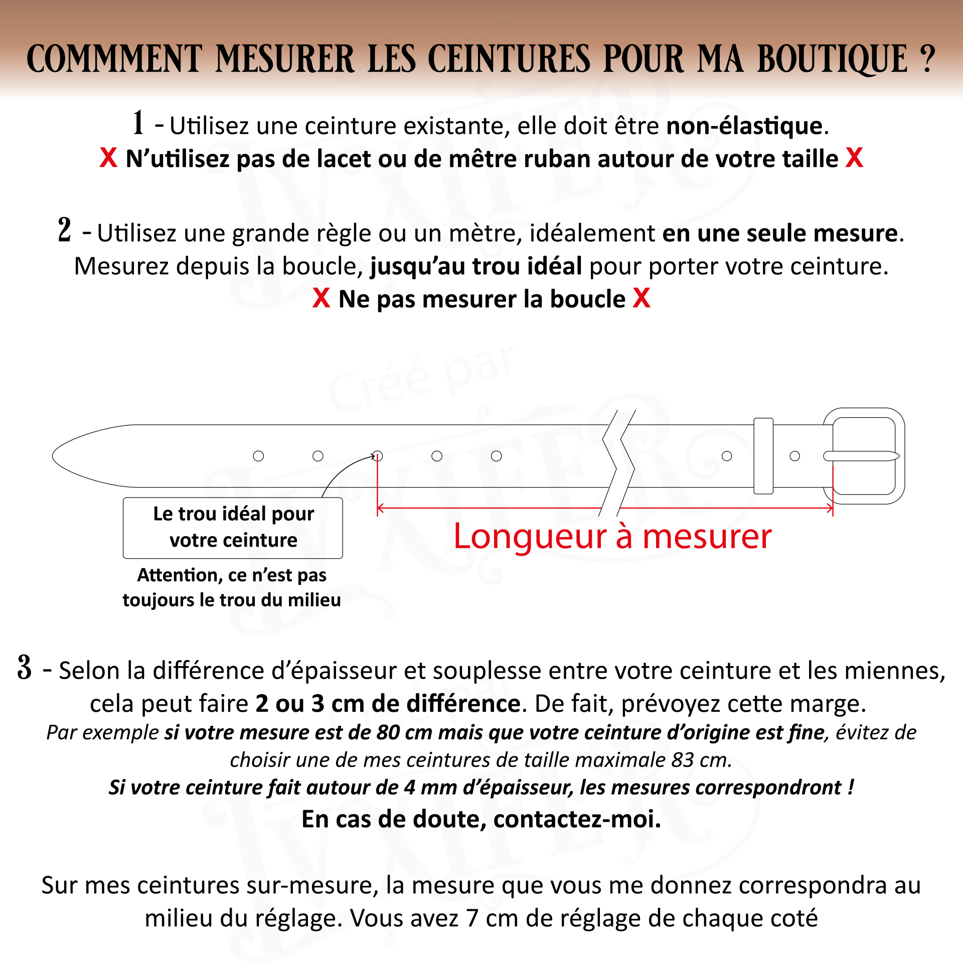 Ceintures classiques - 4 cm
