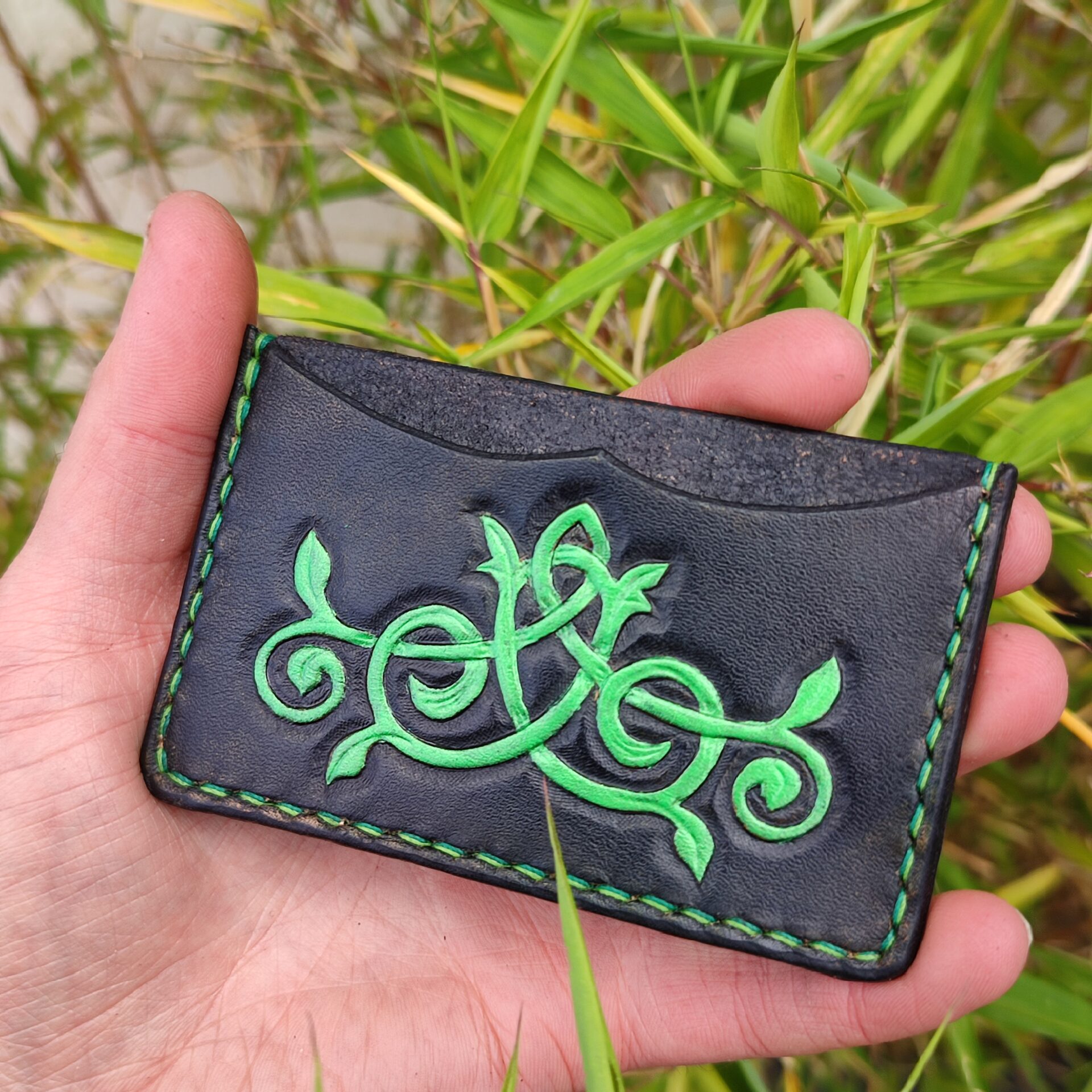 Porte-carte Ornemental vert
