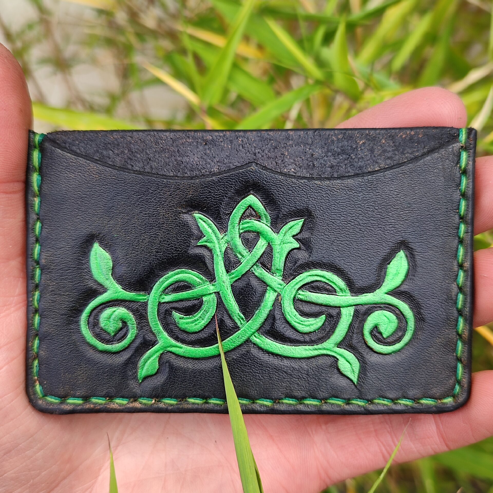 Porte-carte Ornemental vert