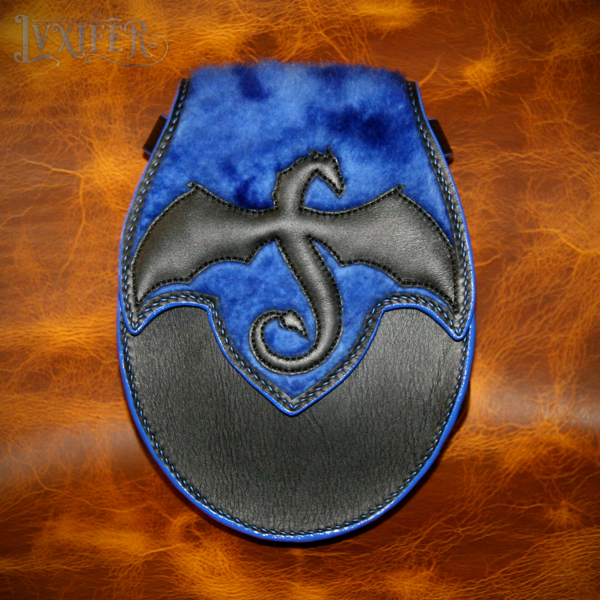 Sporran Dragon bleu
