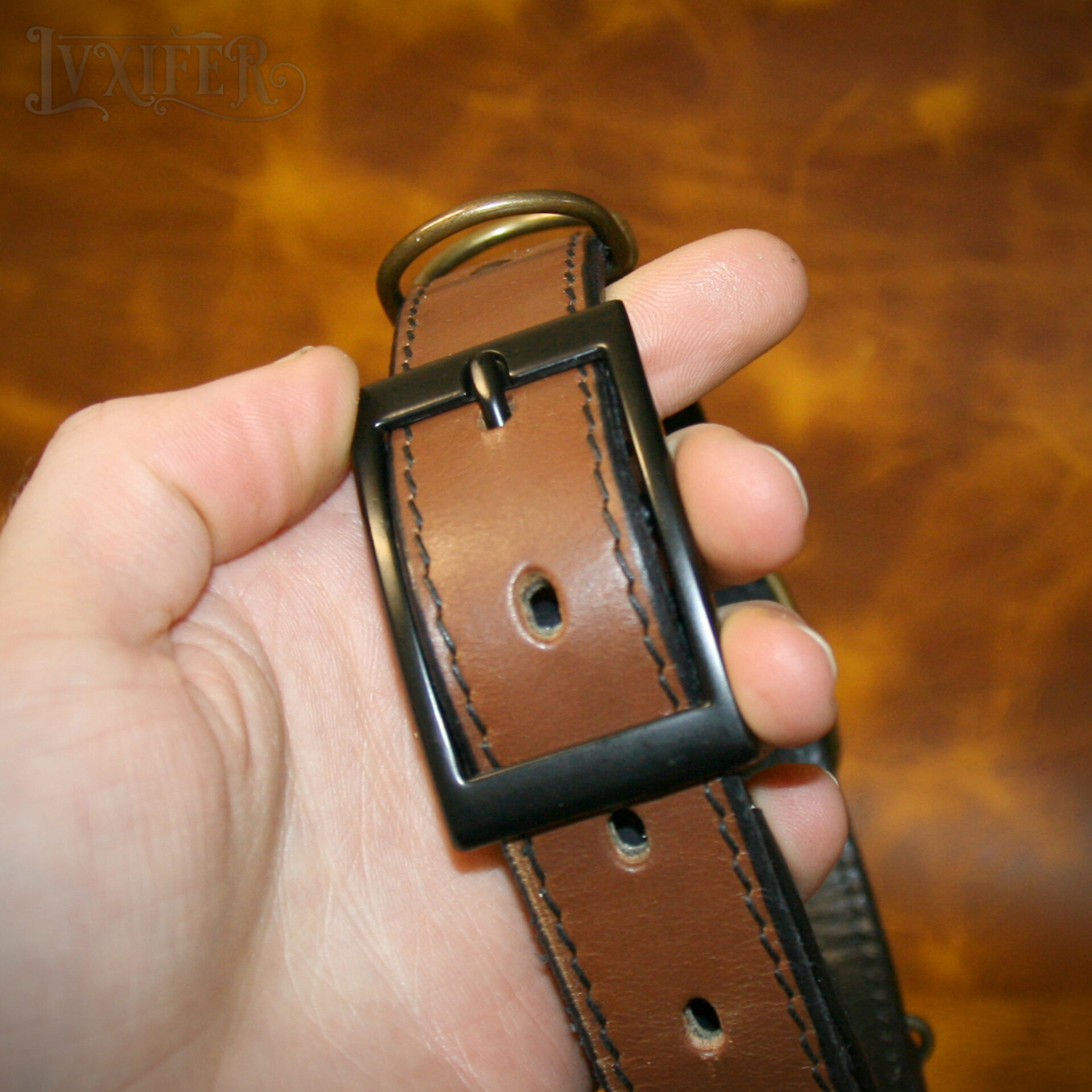 Collier pour chien - Marron et noir