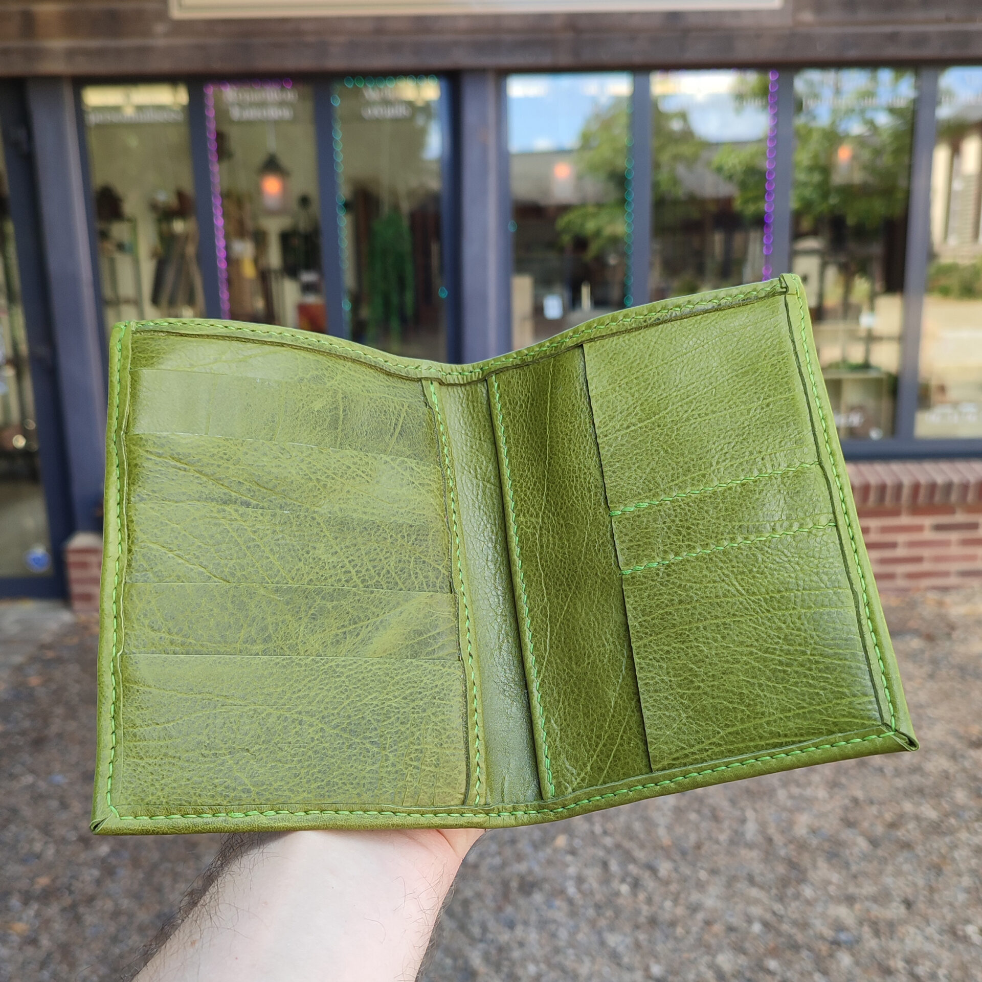 Portefeuille souple vert