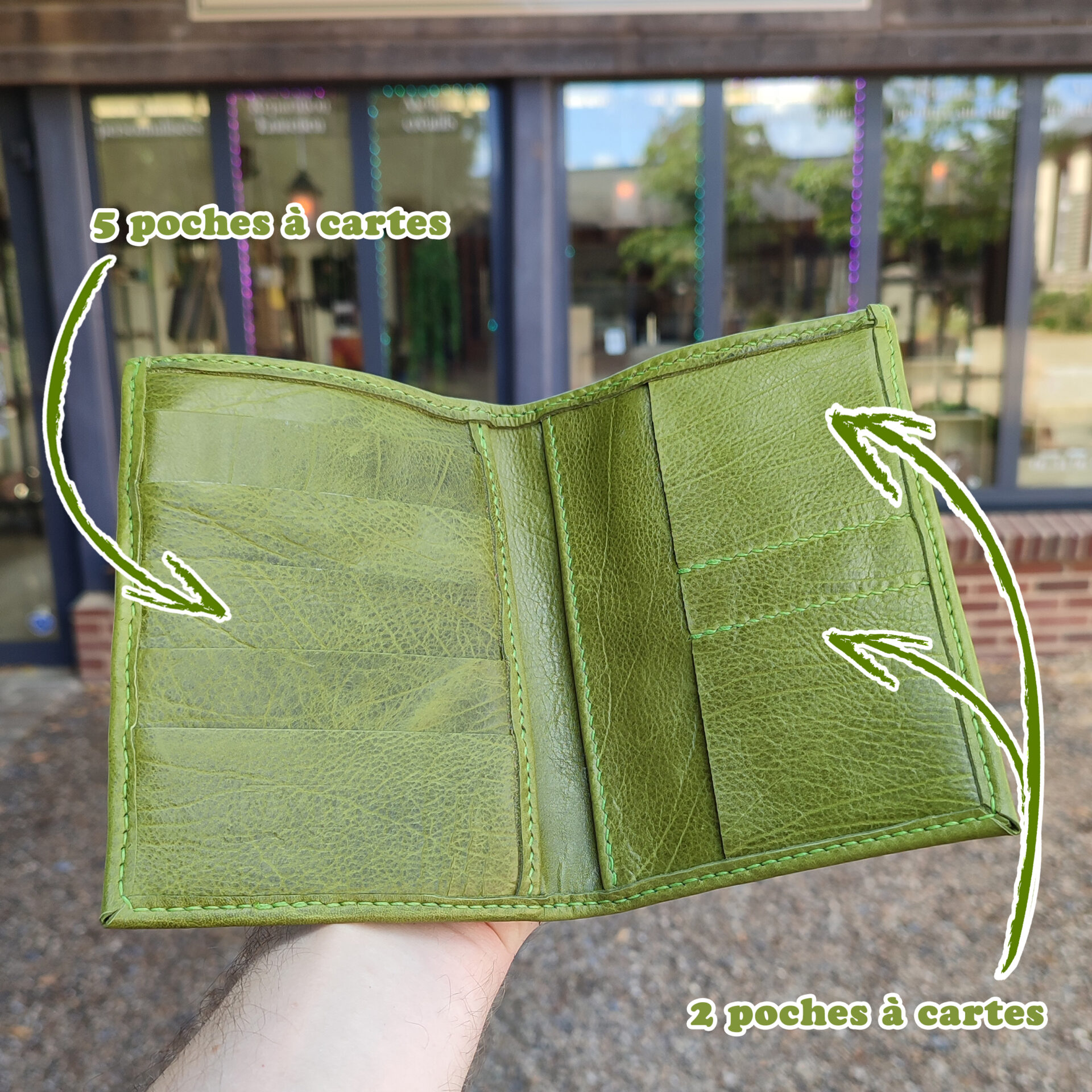 Portefeuille souple vert – Image 5