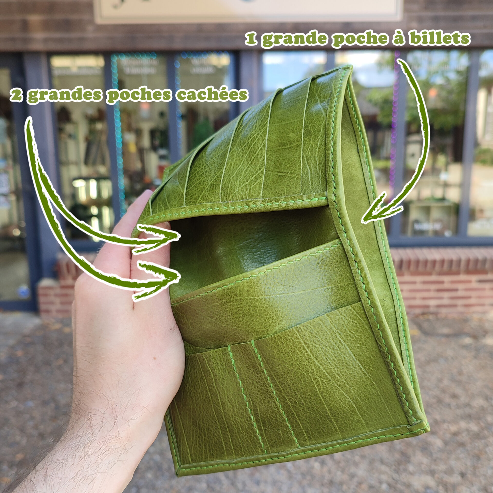 Portefeuille souple vert – Image 6